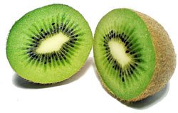 Kiwi on a fork