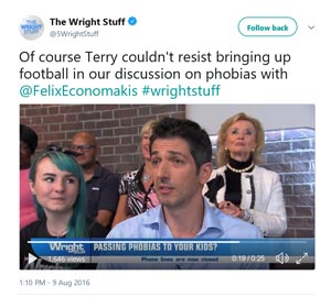 Felix on The Wright Stuff